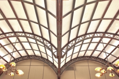 Arlington Club Steel Truss Ceiling